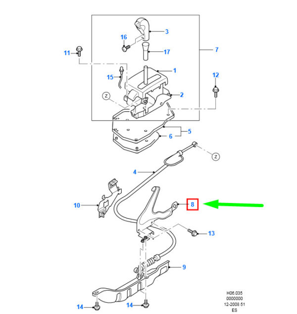 4862119 - NEW FORD RANGER MK2 SELECTOR LEVER HOUSING CABLE HOLDER 4862119 ORIGINAL