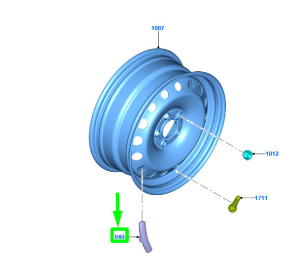 5034224 - NEW FORD PUMA WHEEL BALANCE 5034224 4S71-1040-MB ORIGINAL