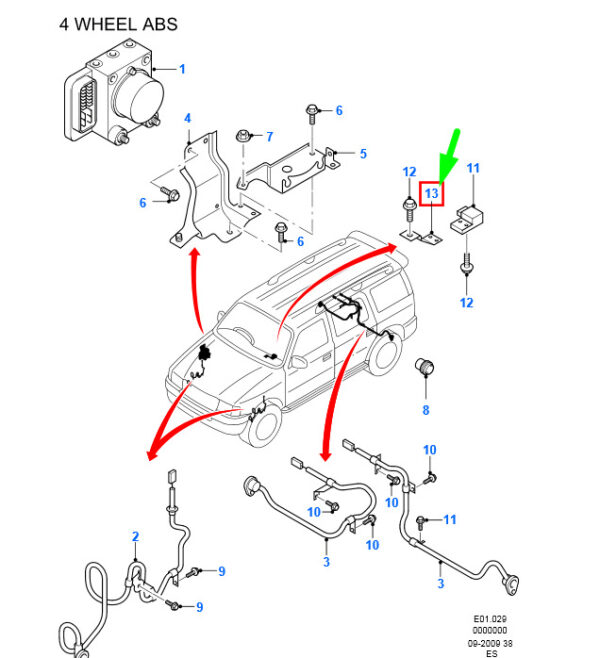 5065386 - NEW FORD RANGER MK2 ANTI-LOCK BRACKET 5065386 ORIGINAL