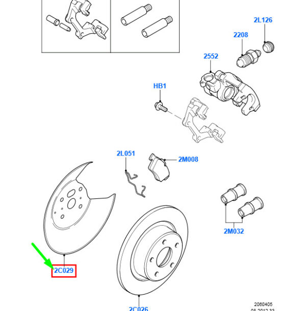 5107584 - NEW FORD TRANSIT CONNECT MK1 REAR RIGHT BRAKE DISC PROTECTION 5107584 ORIGINAL