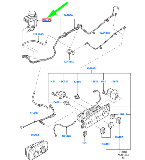 6580879 - NEW FORD TRANSIT MK3 VACUUM CONTROL VALVE 6580879 92AB-9H465-AA ORIGINAL