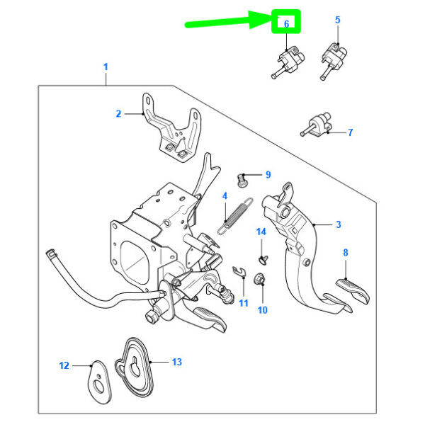 7029406 - NEW FORD MONDEO MK3 SPEED CONTROL INHIBITOR MICROSWITCH 7029406 ORIGINAL