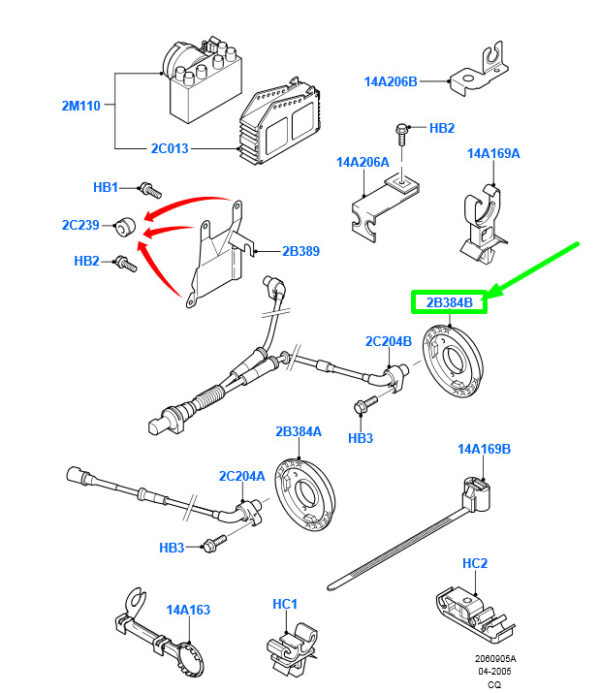 7314843 - NEW FORD KA MK1 ABS SENSOR RING REAR 96FB-2B384-AB 7314843 ORIGINAL