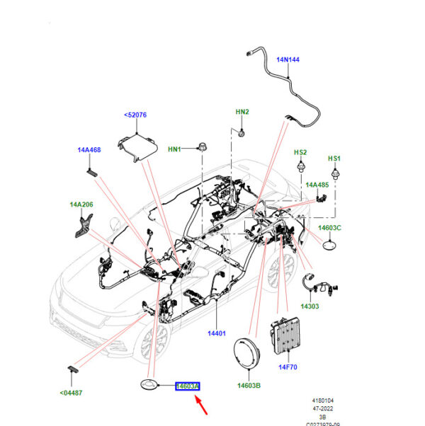 LR041086 - LAND ROVER RANGE ROVER VELAR L560 Main Harness Grommet LR041086 NEW GENUINE