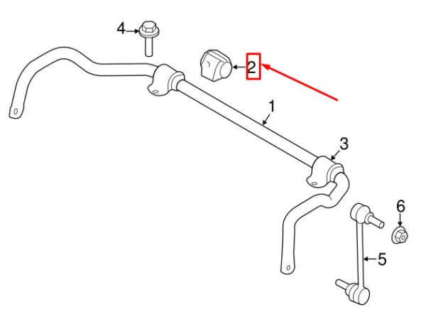 LR043584 - LAND ROVER DISCOVERY L462 Front Stabilizer Female LR043584 NEW GENUINE