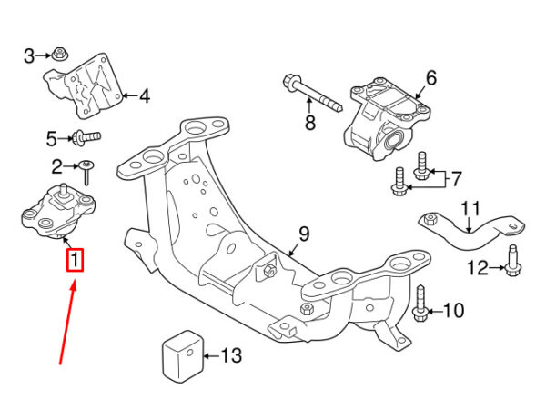 LR056882 - LAND ROVER DISCOVERY L462 Engine Mount LR056882 NEW GENUINE
