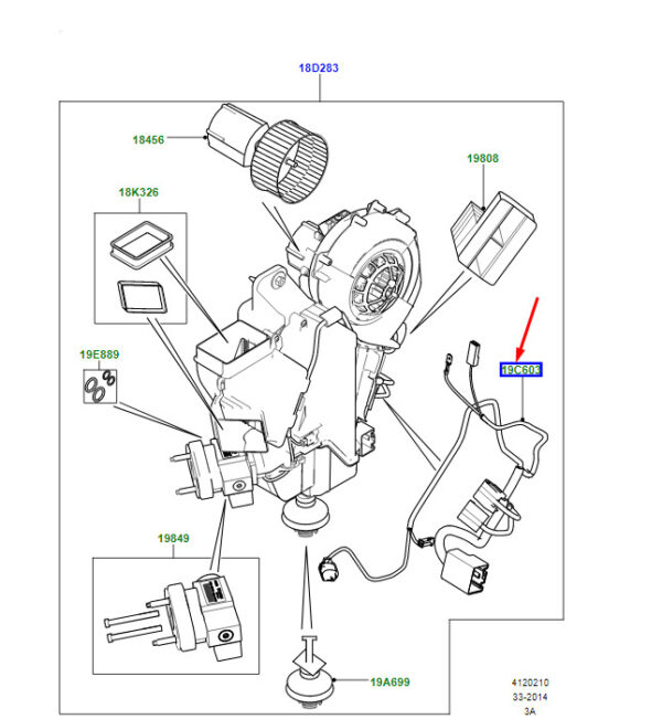 LR067043 - Land Rover Range Rover Velar L560 Air Conditioning Cable LR067043 NEW ORIGINAL