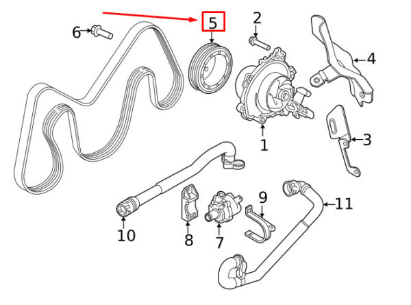 LR071768 - LAND ROVER DISCOVERY SPORT L550 Motor Water Pump Disc LR071768 NEW GENUINE