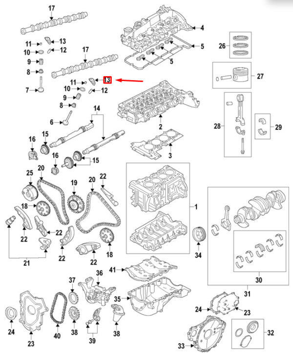 LR073775 - Land Rover Defender L663 Valve Rocker Arm LR073775 NEW ORIGINAL