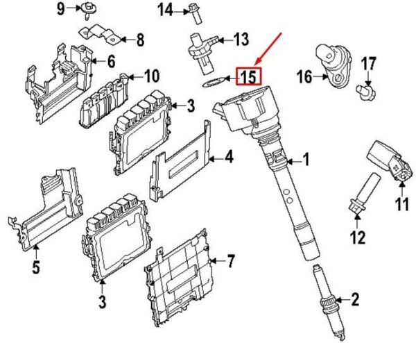 LR158998 - Land Rover Defender L663 Camshaft Sensor O-Ring LR158998 NEW GENUINE