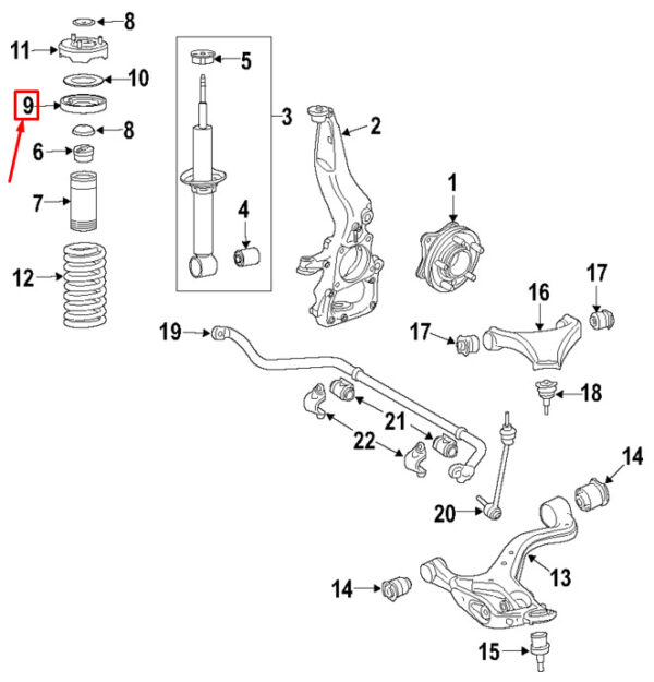 RBC500011 - LR DISCOVERY III L319 Front Spring Coil Isolator RBC500011 NEW GENUINE