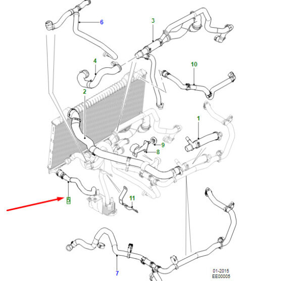 T2H3410 - JAGUAR XE X760 Oil Cooler Hose T2H3410 NEW ORIGINAL