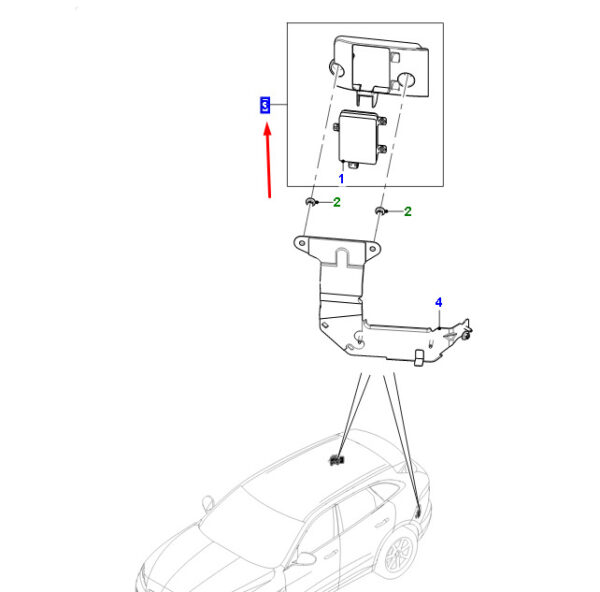 T4A12327 - JAGUAR F-PACE X761 Rear Right Blind Angle Sensor T4A12327 NEW ORIGINAL