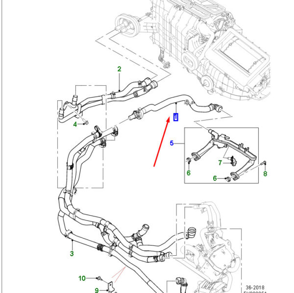 T4A16630 - JAGUAR F-PACE X761 Heating Hose T4A16630 NEW ORIGINAL