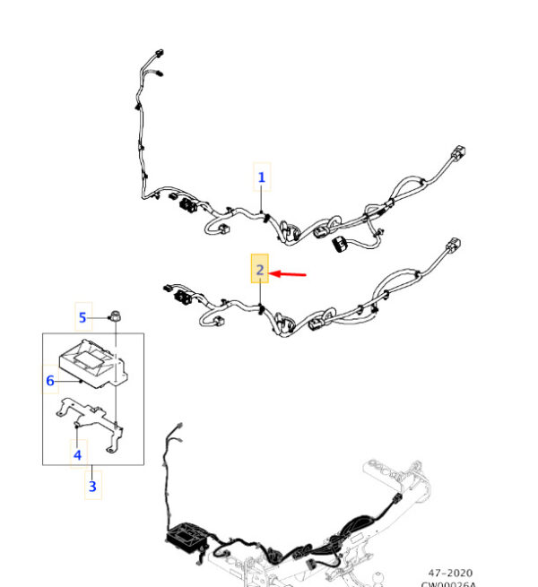 T4A27370 - JAGUAR F-PACE X761 Trailer Clutch Harness T4A27370, NEW, ORIGINAL