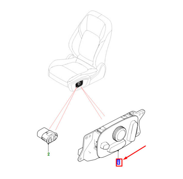 T4A28656 - JAGUAR XF X260 seat adjustment front left right handlebar T4A28656 NEW ORIGINAL