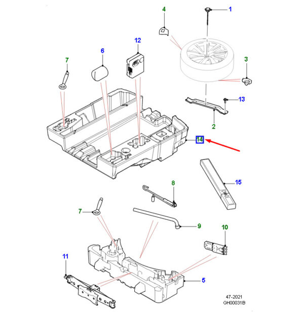 T4A39224 - JAGUAR F-PACE X761 storage compartment T4A39224 NEW ORIGINAL
