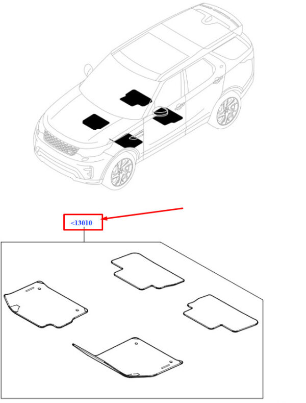 VPLRS0332PVJ - LAND ROVER DISCOVERY V L462 Floor Mat Set RHD VPLRS0332PVJ NEW Original