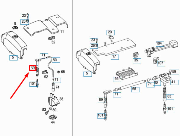 A0001567210 - NEW MERCEDES-BENZ ML W163 SPARK PLUG CONNECTOR A0001567210 ORIGINAL