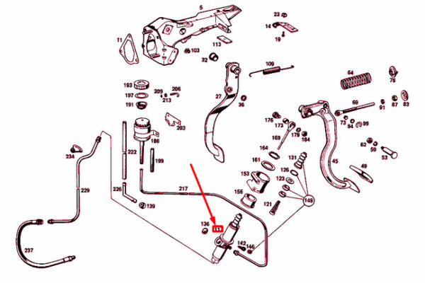 A0002952906 - NEW MERCEDES-BENZ S W109 CLUTCH MASTER CYLINDER A0002952906 OEM