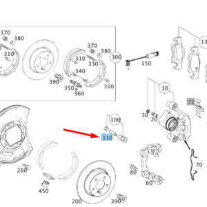 A0004210818 - NEW MERCEDES-BENZ C W204 REAR BRAKE NEEDLE A0004210818 GENUINE