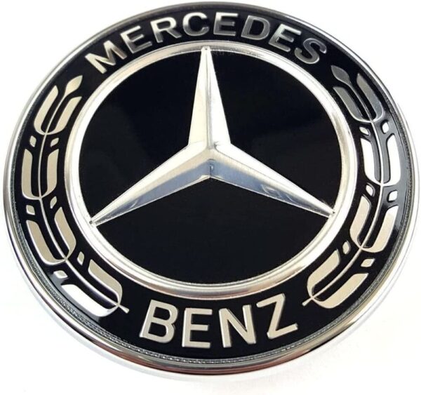 A0008173305 - Mercedes-Benz W204 Original Emblem Black Hood Badge A0008173305