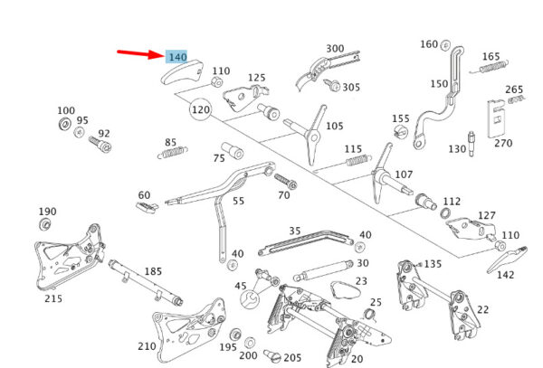 A00092906279B51 - New MB VITO W639 Rear Right Single Seat Handle A00092906279B51