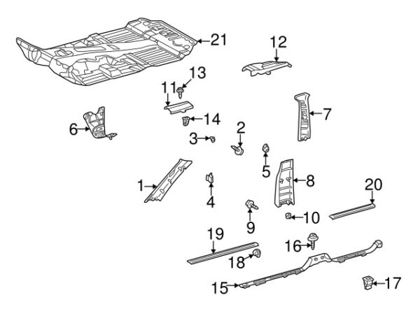 A0009913070 - Mercedes-Benz Body A-Pillar Trim Panel Clip A0009913070