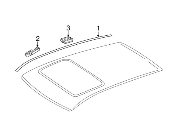 A0009913170 - Mercedes-Benz roof strip clip A0009913170