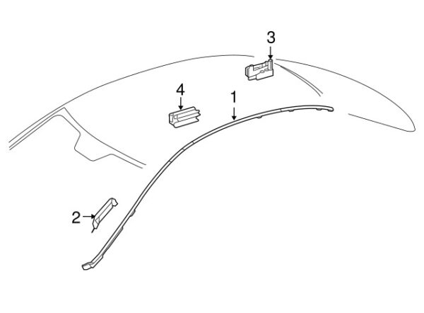 A0009917898 - Mercedes-Benz Rear Roof Molding Clip A0009917898