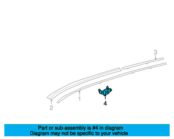 A0009918198 - Mercedes-Benz roof strip clip A0009918198
