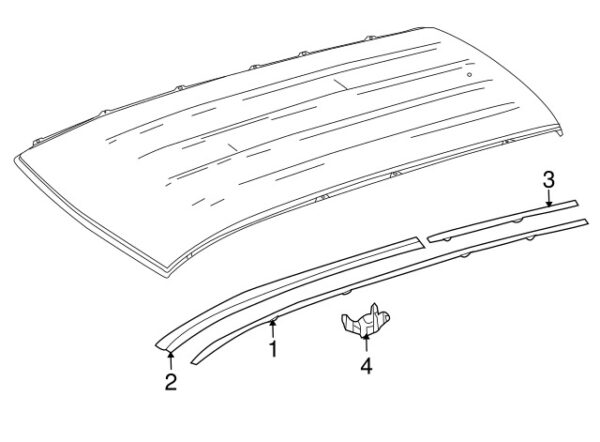 A0009918198 - Mercedes-Benz roof strip clip A0009918198