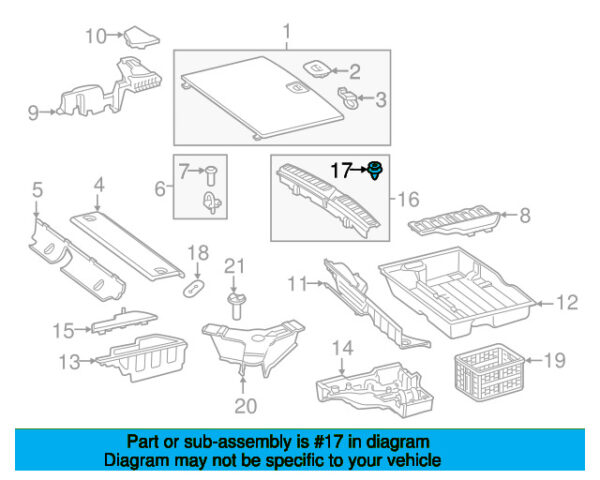 A0009919898 - Mercedes-Benz Liftgate Trim Scuff Plate Clip A0009919898