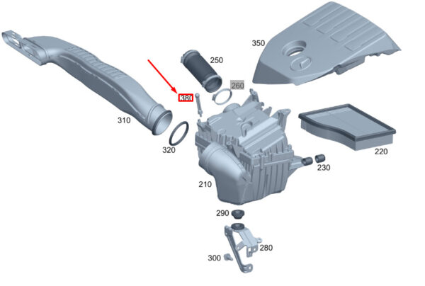 A0009936360 - Mercedes-Benz GLA H247 Engine Cover Ballpoint Pen A0009936360 NEW GENUINE