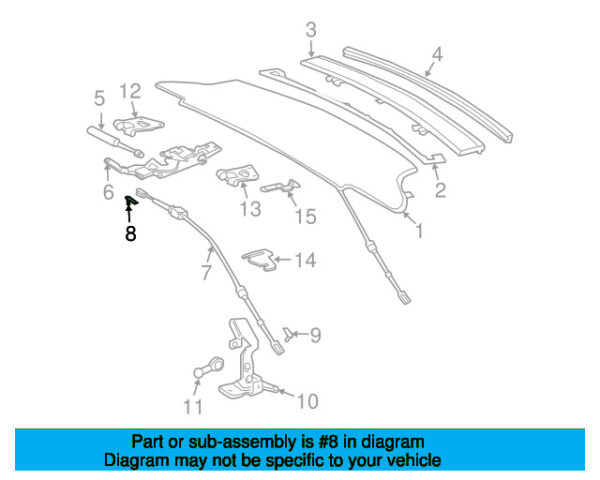 A0009942211 - Cable clip for upper convertible top deck by Mercedes-Benz A0009942211