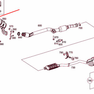 A0009953633 - NEW MERCEDES-BENZ C W204 EXHAUST SYSTEM CLAMP A0009953633 ORIGINAL