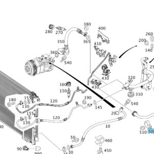 A0009956942 - NEW MERCEDES-BENZ C W204 REFRIGERANT LINE SUPPORT CLAMP A0009956942 ORIGINAL