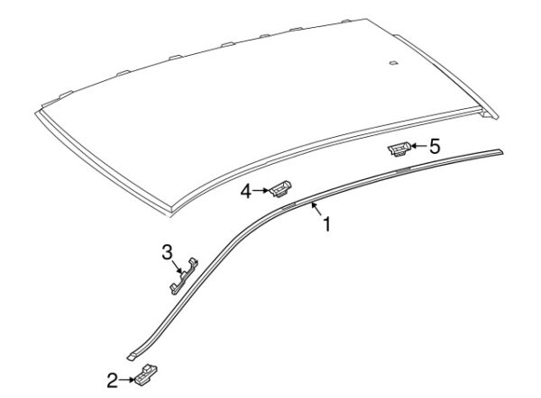 A0019911698 - Mercedes-Benz Roof Drip Molding Clip A0019911698