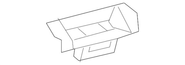 A0019913698 - Mercedes-Benz roof drip strip clip A0019913698