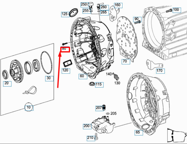 A0029905303 - MERCEDES-BENZ ML W164 CONVERTER HOUSING BOLT A0029905303 NEW GENUINE