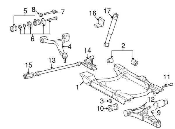 A0029906112 - Mercedes-Benz Front Lower Suspension Control Arm Bolt A0029906112