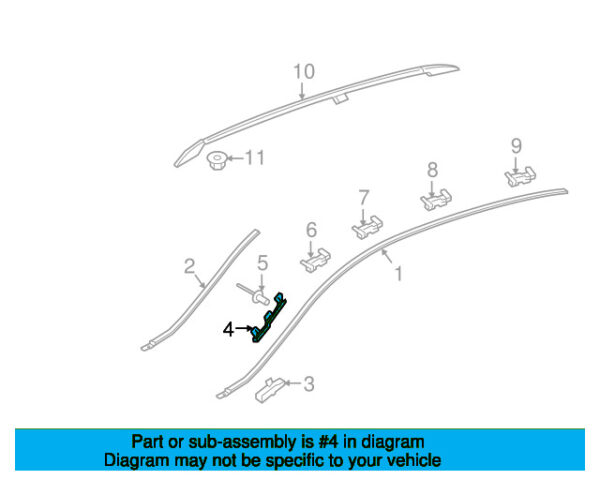 A0039919470 - Mercedes-Benz roof strip mount A0039919470