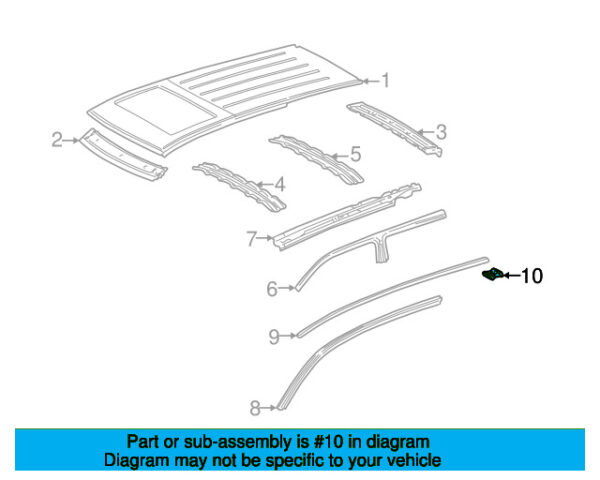 A0099884978 - Mercedes-Benz roof strip clip A0099884978