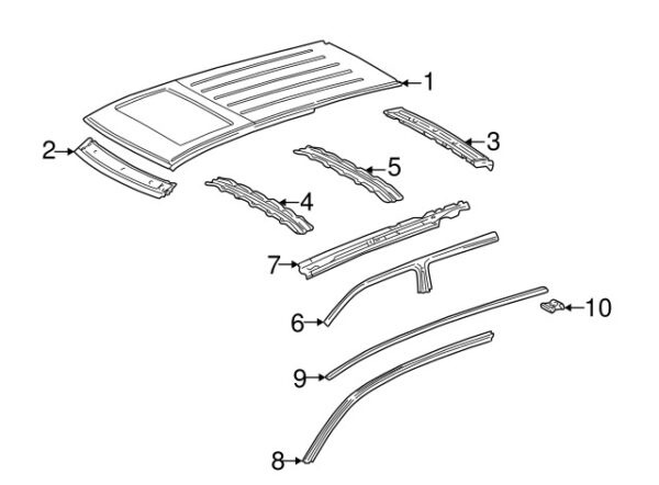 A0099884978 - Mercedes-Benz roof strip clip A0099884978