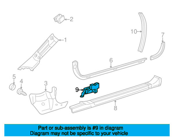 A0119880478 - Mercedes-Benz entry strip clip A0119880478