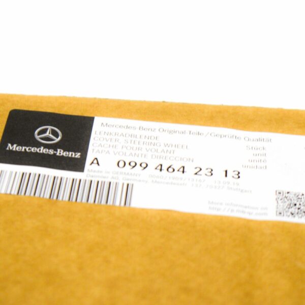 A0994642313 - NEW MB E-CLASS C207 STEERING WHEEL AMG LOGO CHROME TRIM A0994642313 ORIGINAL