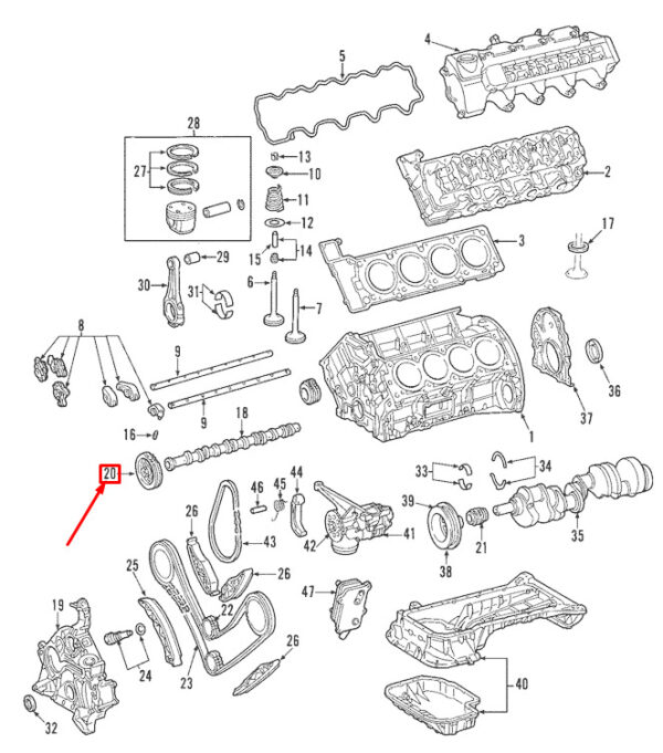 A1120500204 - NEW MERCEDES-BENZ ML W163 CAMSHAFT GEAR A1120500204 ORIGINAL
