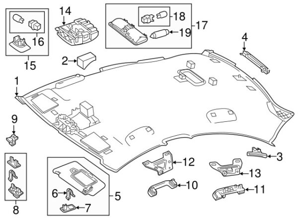 A1176950700 - Mercedes-Benz Roof Insulator A1176950700