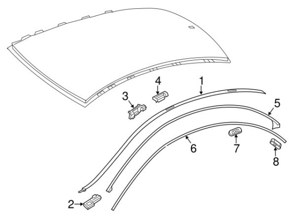 A117991069864 - Mercedes-Benz roof drip strip clip A117991069864