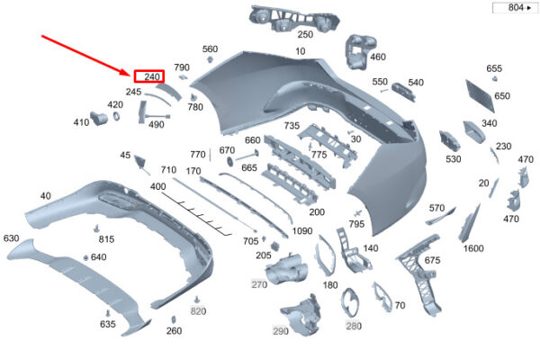 A1186903801 - MERCEDES-BENZ CLA C118 Rear Right Wheel Arch Cover A1186903801 NEW GENUINE